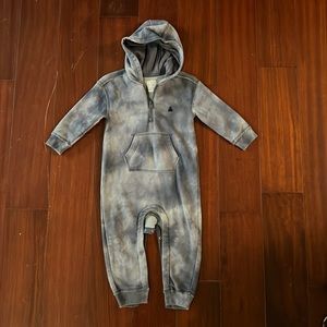 Baby Gap one-piece sweat suit. Blue tie dye. Size 18-24mo.